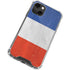 French Flag Distressed iPhone 14 Plus Clear Case